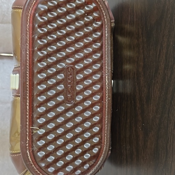 NWT Vintage Alaluna 1990s Brown & Tan Leather Football Retro Rare Y2K Mini Bag - Picture 7 of 9